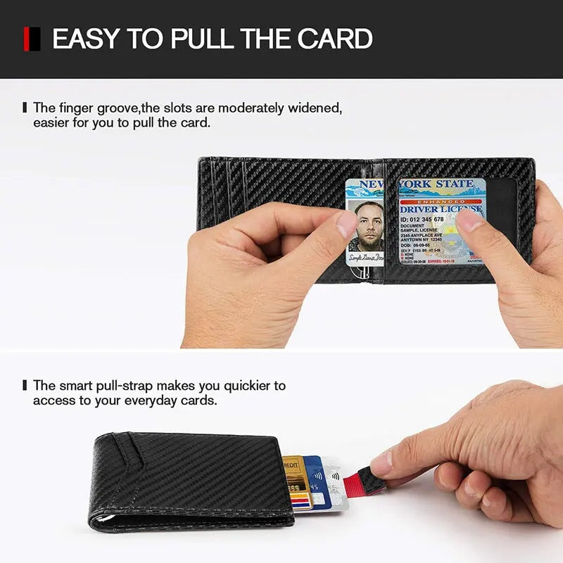 Men's Leather Card Holder Rfid Anti-Theft Brush Charger Dropshipman