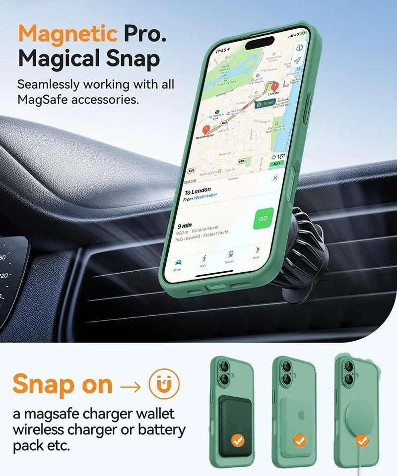 iPhone 16, 16 Plus Shockproof Case For Wireless Charge Cover Matte Translucent PC