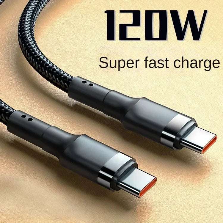 120W Cable Samsung S24 S23 USB C iPhone 16,15 Plus Pro Max