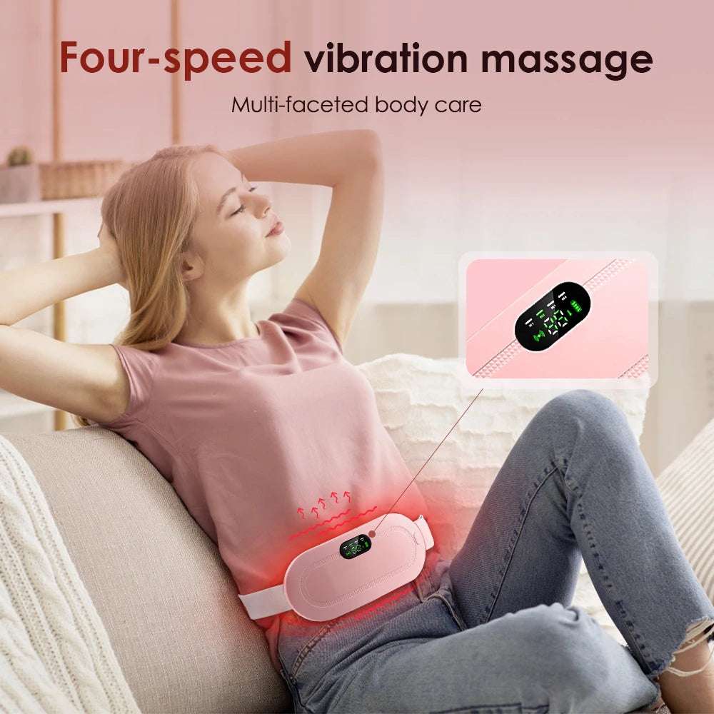 Warming and Comfort During Menstrual Periods, Intelligent Heated Waist Massage Belt for Women Heating Device