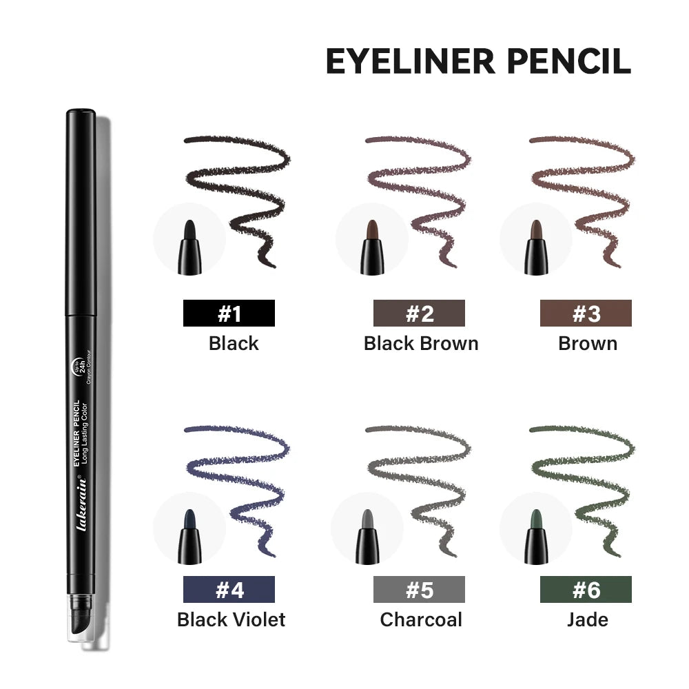 6 Colors Eyeliner Makeup Smooth Easy To Wear Lasting Eyes Waterproof Fashion Eyes Liner Pencils Eye Makeup Tool Graceupnow.com