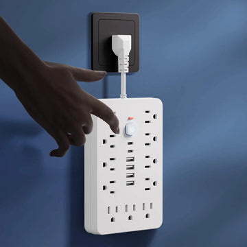 17-in-1 US Power Outlet Surge Protector - Desktop Charging Station with 11 AC Outlets, 4 USB Ports & 2 Type-C Ports