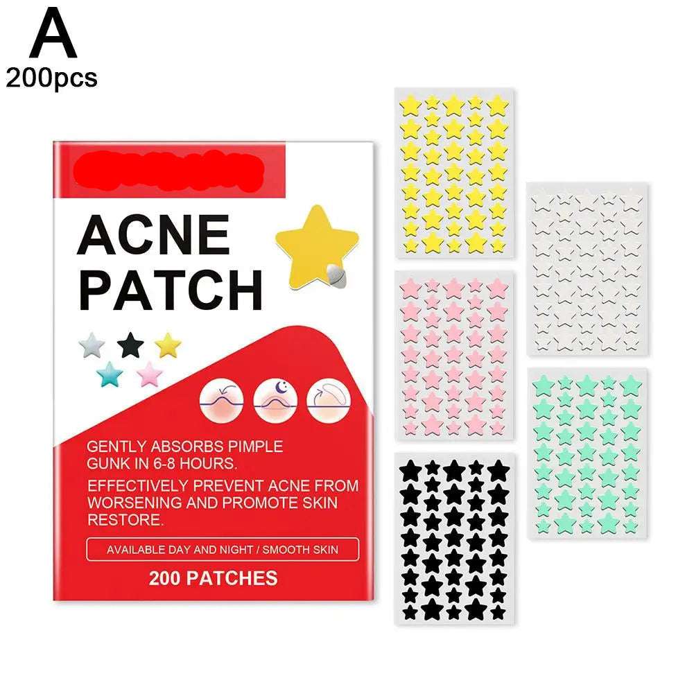 200Pcs Acne Pimple Patch Sticker Waterproof Acne Treatment Pimple Remover Tool Blemish Spot Facial Mask SkinCare Hidden Pimple Graceupnow.com