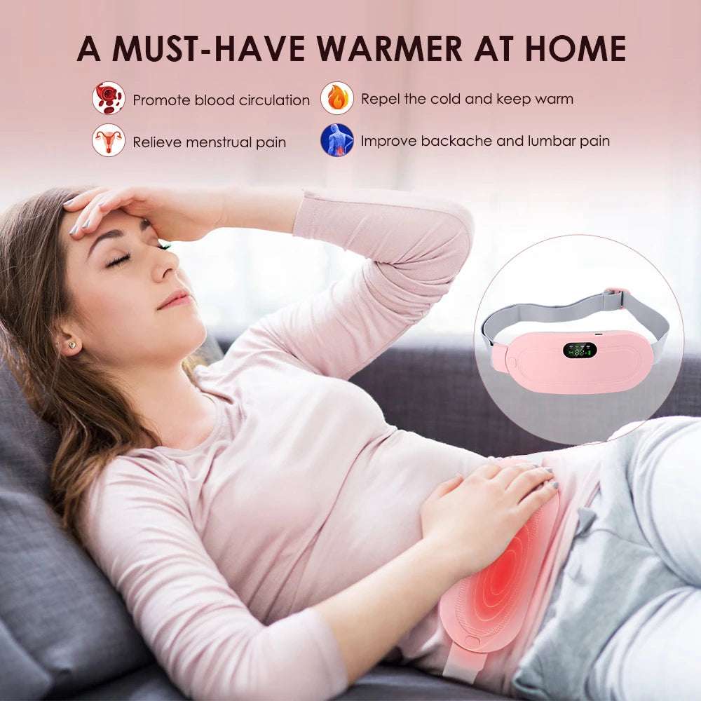 Warming and Comfort During Menstrual Periods, Intelligent Heated Waist Massage Belt for Women Heating Device