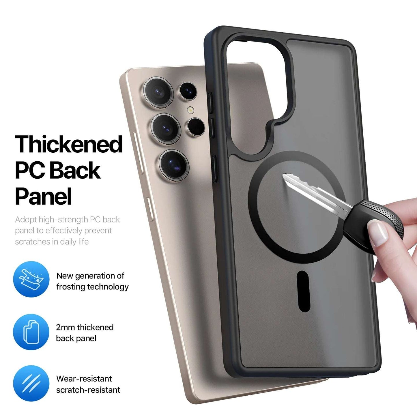 Samsung Galaxy S25 Ultra,S25 Plus,S25 Case with Magnetic ,Multi-color Back Cover, Supports Magnetic Charging
