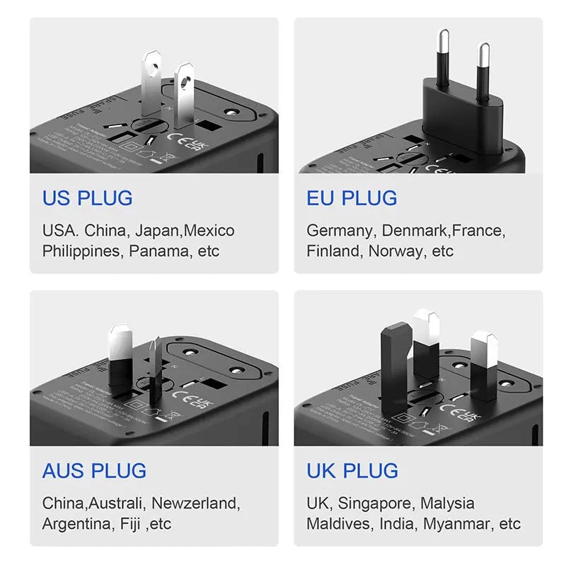 Travel Charger 2USB 2 Type-C Universal Plug Charger Dropshipman