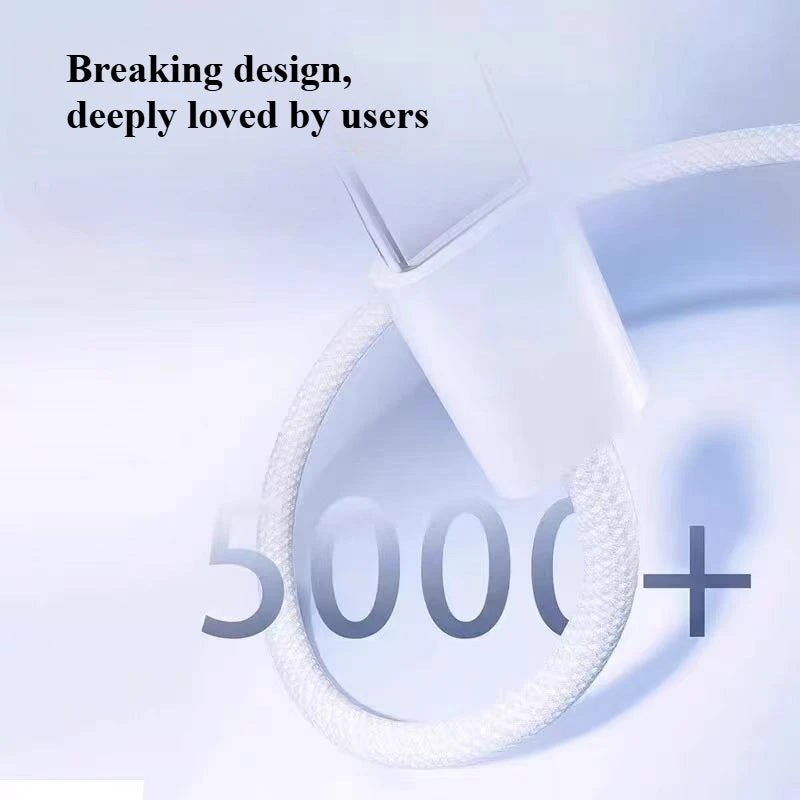 60W USB-C Fast Charge For iPhone 16 15 Pro Max Plus Samsung Phone Type C Weaving Quick Charging Cable