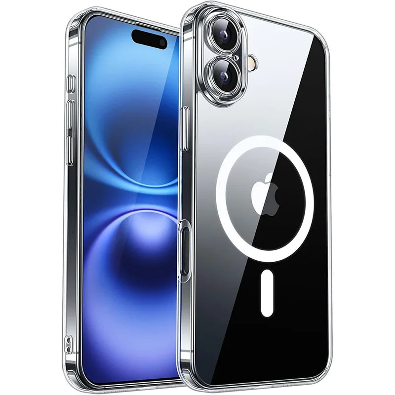 iPhone 16, 16 Plus Shockproof Case For Wireless Charge Cover Matte Translucent PC
