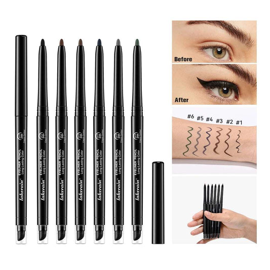 6 Colors Eyeliner Makeup Smooth Easy To Wear Lasting Eyes Waterproof Fashion Eyes Liner Pencils Eye Makeup Tool Graceupnow.com
