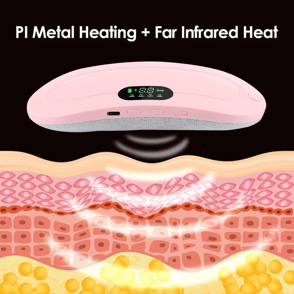 Warming and Comfort During Menstrual Periods, Intelligent Heated Waist Massage Belt for Women Heating Device