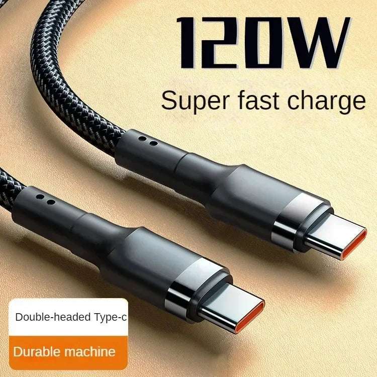 120W Cable Samsung S24 S23 USB C iPhone 16,15 Plus Pro Max