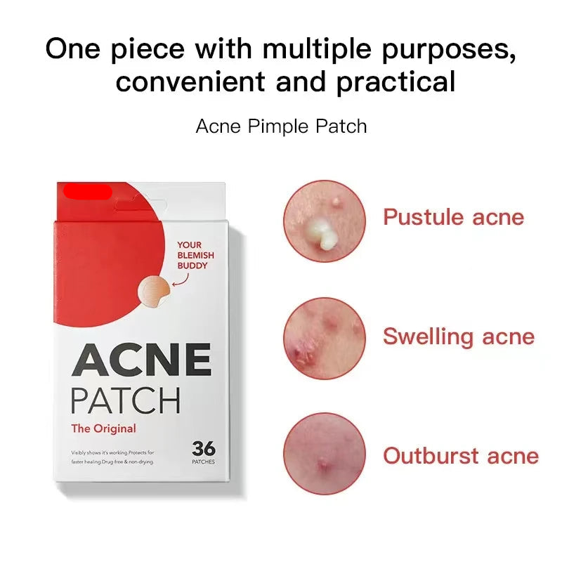 Hydrogel Acne Patch Invisible Closed Mouth Invisible Acne Face Invisible Waterproof and Breathable Skin Patch Skin Care Tools Graceupnow.com