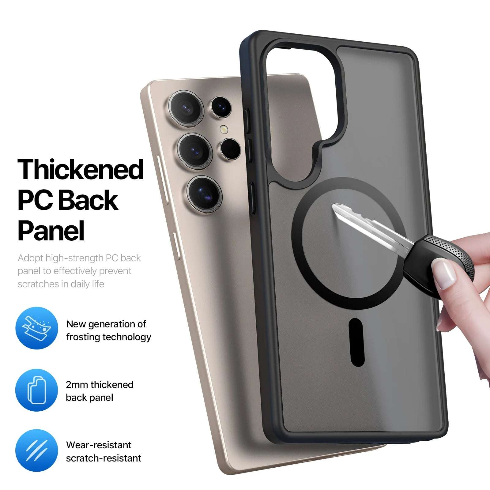 Samsung Galaxy S25 Ultra,S25 Plus,S25 Case with Magnetic ,Multi-color Back Cover,  Supports Magnetic Charging